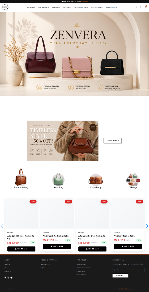 Zenvera Luxury Store Full Preview
